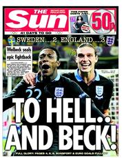 The Sun (UK) Newspaper Front Page for 16 June 2012
