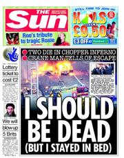 The Sun (UK) Newspaper Front Page for 17 January 2013
