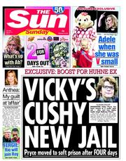 The Sun (UK) Newspaper Front Page for 17 March 2013