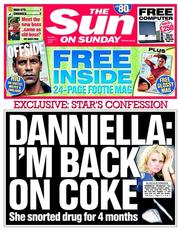 The Sun (UK) Newspaper Front Page for 17 August 2014