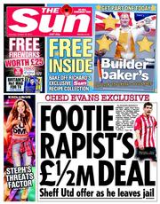 The Sun (UK) Newspaper Front Page for 18 October 2014