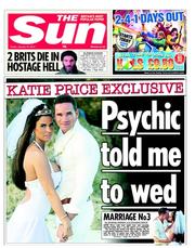 The Sun (UK) Newspaper Front Page for 18 January 2013
