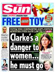 The Sun (UK) Newspaper Front Page for 19 May 2011