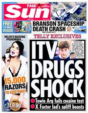 The Sun (UK) Newspaper Front Page for 1 November 2014