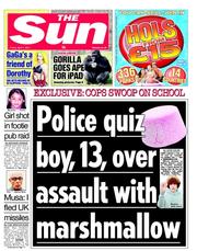 The Sun (UK) Newspaper Front Page for 1 April 2011