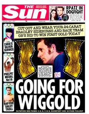 The Sun (UK) Newspaper Front Page for 1 August 2012