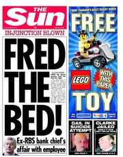 The Sun (UK) Newspaper Front Page for 20 May 2011