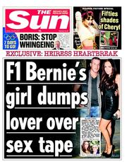The Sun (UK) Newspaper Front Page for 20 July 2012