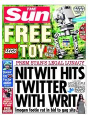 The Sun (UK) Newspaper Front Page for 21 May 2011