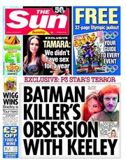 The Sun (UK) Newspaper Front Page for 22 July 2012