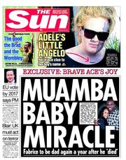 The Sun (UK) Newspaper Front Page for 23 January 2013
