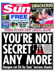 The Sun (UK) Newspaper Front Page for 23 May 2011