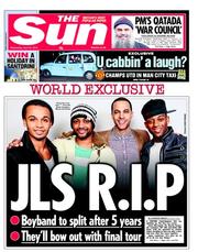 The Sun (UK) Newspaper Front Page for 24 April 2013
