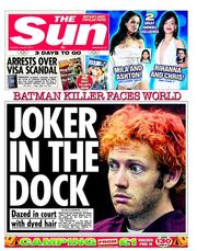 The Sun (UK) Newspaper Front Page for 24 July 2012