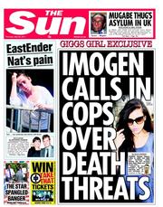 The Sun (UK) Newspaper Front Page for 26 May 2011