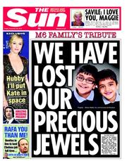 The Sun (UK) Newspaper Front Page for 28 December 2012