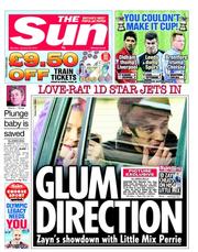 The Sun (UK) Newspaper Front Page for 28 January 2013