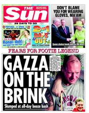 The Sun (UK) Newspaper Front Page for 28 June 2012
