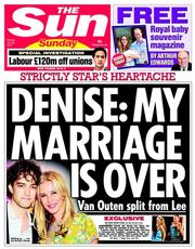 The Sun (UK) Newspaper Front Page for 28 July 2013