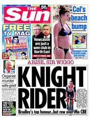 The Sun (UK) Newspaper Front Page for 29 December 2012