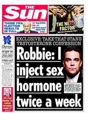 The Sun (UK) Newspaper Front Page for 2 June 2011