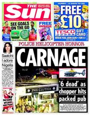 The Sun (UK) Newspaper Front Page for 30 November 2013