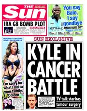 The Sun (UK) Newspaper Front Page for 30 January 2013