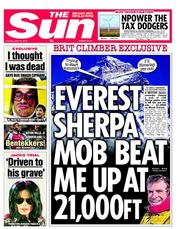 The Sun (UK) Newspaper Front Page for 30 April 2013