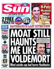The Sun (UK) Newspaper Front Page for 30 May 2012