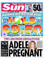 The Sun (UK) Newspaper Front Page for 30 June 2012