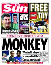 The Sun (UK) Newspaper Front Page for 31 October 2012