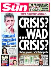 The Sun (UK) Newspaper Front Page for 31 May 2011
