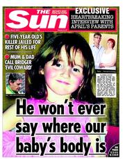 The Sun (UK) Newspaper Front Page for 31 May 2013