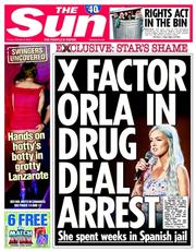 The Sun (UK) Newspaper Front Page for 3 October 2014