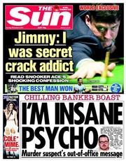 The Sun (UK) Newspaper Front Page for 3 November 2014