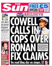 The Sun (UK) Newspaper Front Page for 3 June 2011