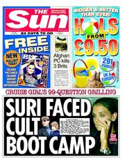 The Sun (UK) Newspaper Front Page for 3 July 2012
