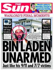 The Sun (UK) Newspaper Front Page for 4 May 2011