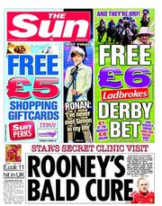 The Sun (UK) Newspaper Front Page for 4 June 2011