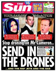 The Sun (UK) Newspaper Front Page for 4 September 2014