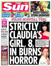 The Sun (UK) Newspaper Front Page for 5 November 2014