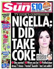 The Sun (UK) Newspaper Front Page for 5 December 2013