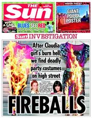 The Sun (UK) Newspaper Front Page for 6 November 2014