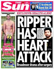 The Sun (UK) Newspaper Front Page for 7 November 2014