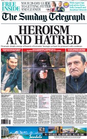 The Sunday Telegraph (UK) Newspaper Front Page for 11 January 2015