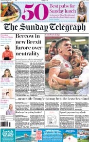 The Sunday Telegraph (UK) Newspaper Front Page for 12 February 2017