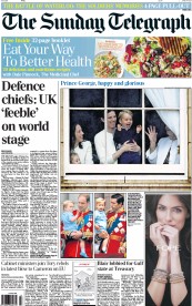 The Sunday Telegraph (UK) Newspaper Front Page for 14 June 2015