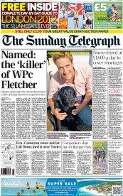 The Sunday Telegraph (UK) Newspaper Front Page for 15 July 2012