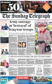 The Sunday Telegraph (UK) Newspaper Front Page for 16 October 2016