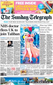 The Sunday Telegraph (UK) Newspaper Front Page for 16 November 2014